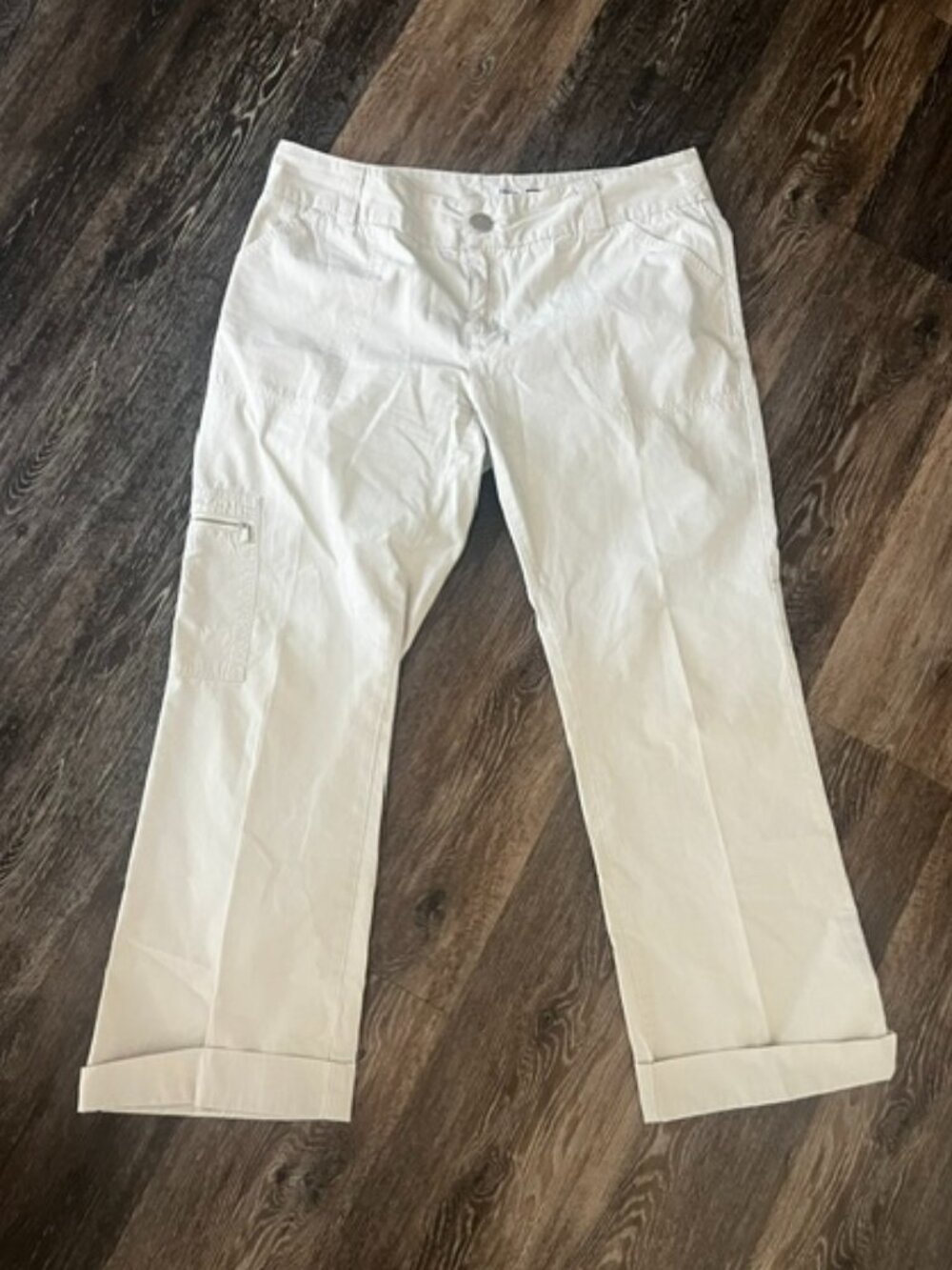 Women's IZOD Cargo Khaki Pants, Ivory color, Size 16, Pockets, Excellent Cond!